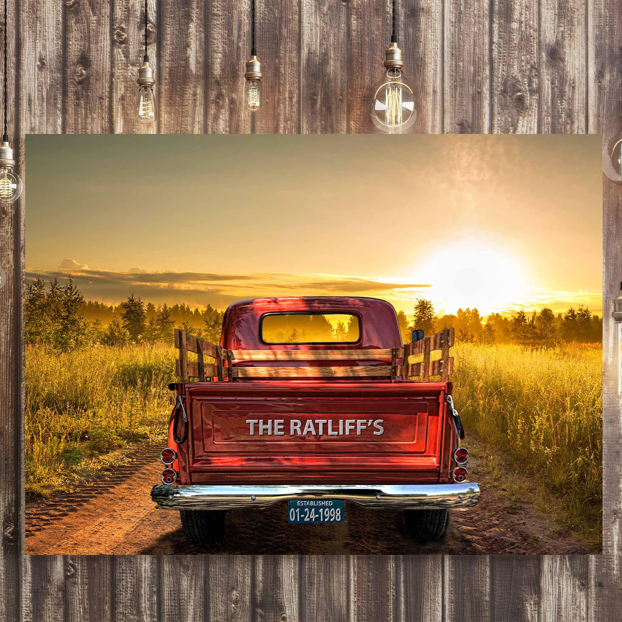 Personalized Vintage Truck Canvas Prints | Customly Gifts