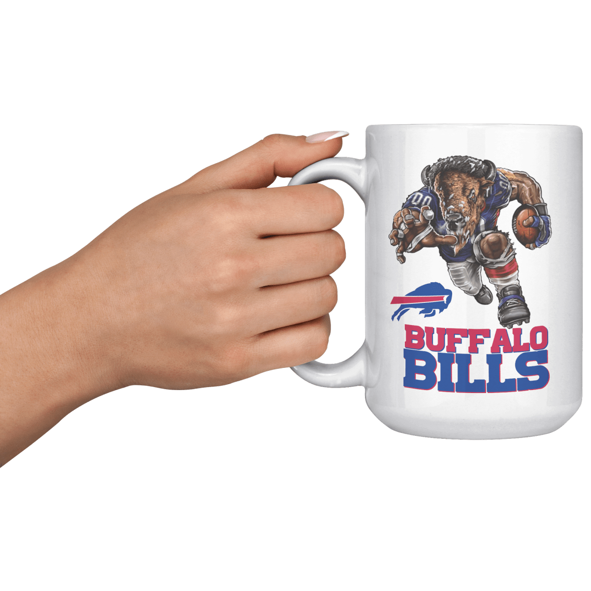 Buffalo Player Wordmark Logo White 15oz MugCustomly Gifts