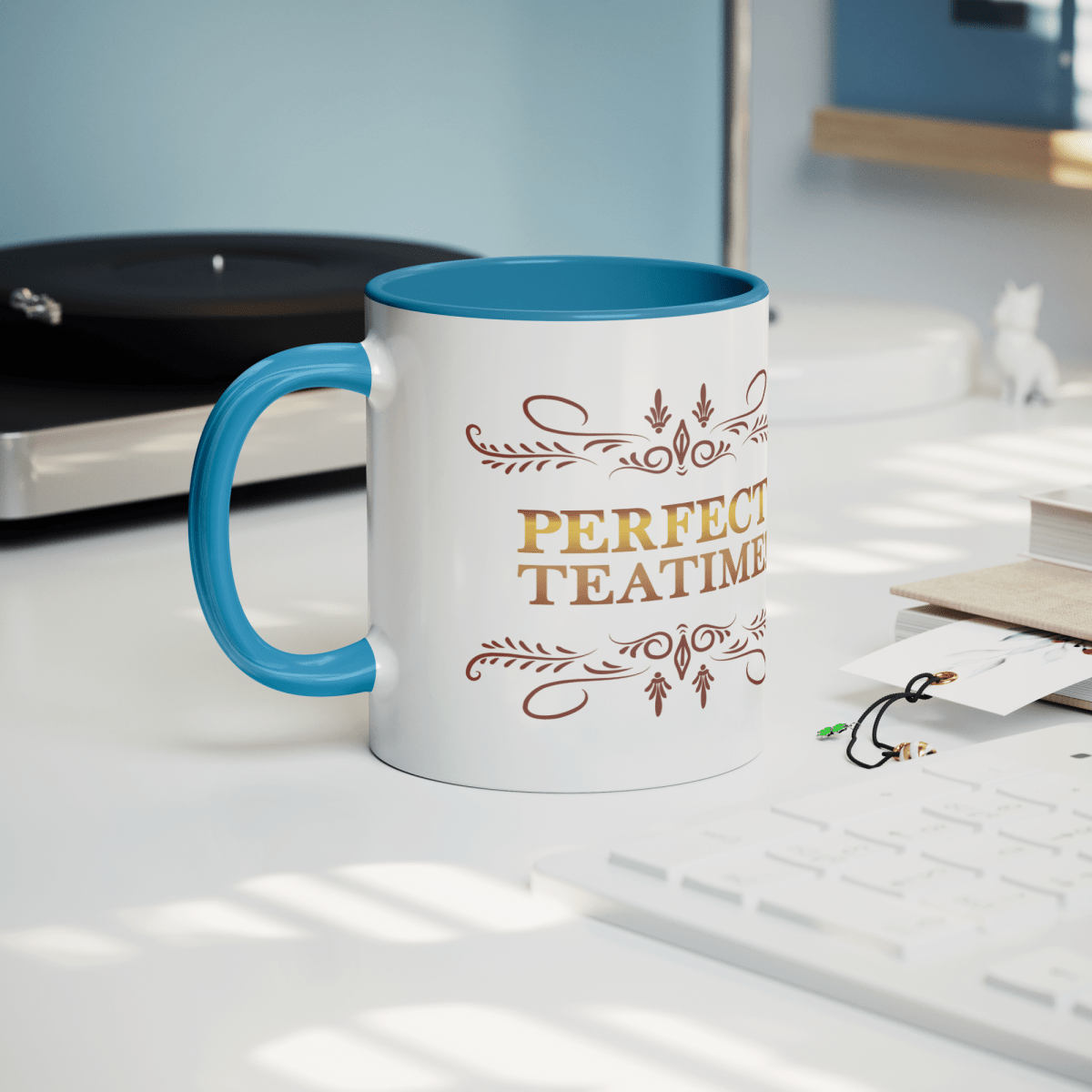 Perfect Teatime 11oz Light Blue MugCustomly Gifts