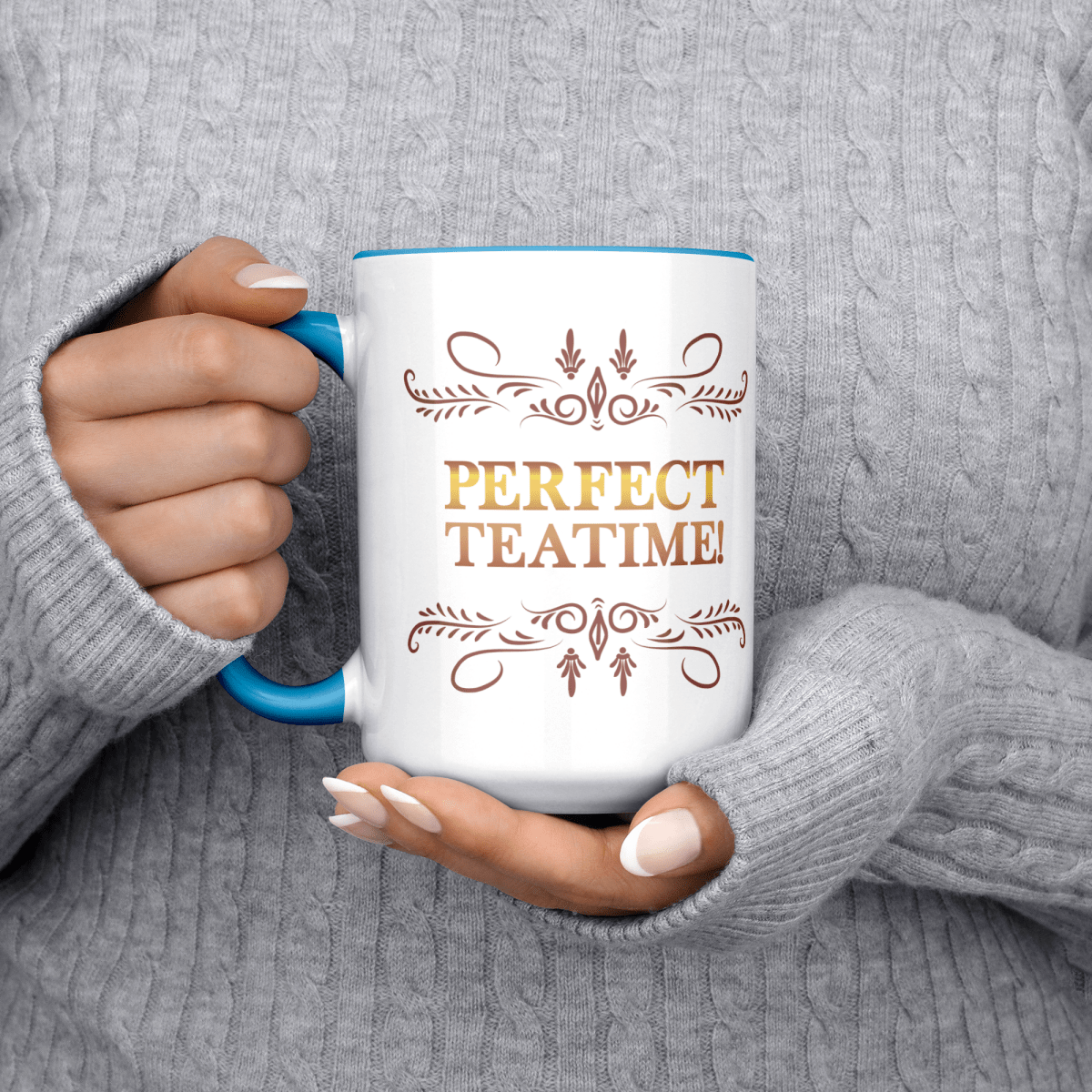 Perfect Teatime 15oz Light Blue MugCustomly Gifts