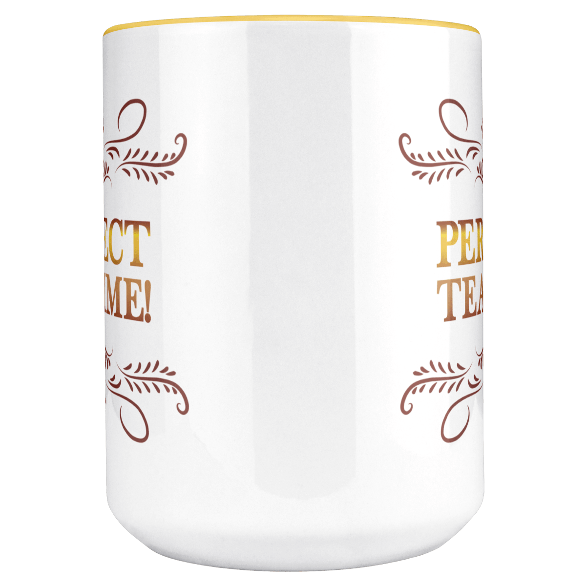 Perfect TeaTime 2 Tone White - Yellow 15oz MugCustomly Gifts