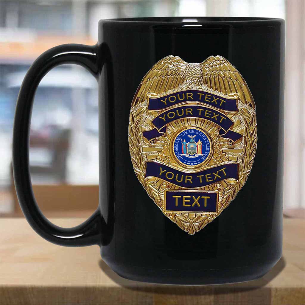 Personalized Police Officer Badge State Seal MugsCustomly Gifts