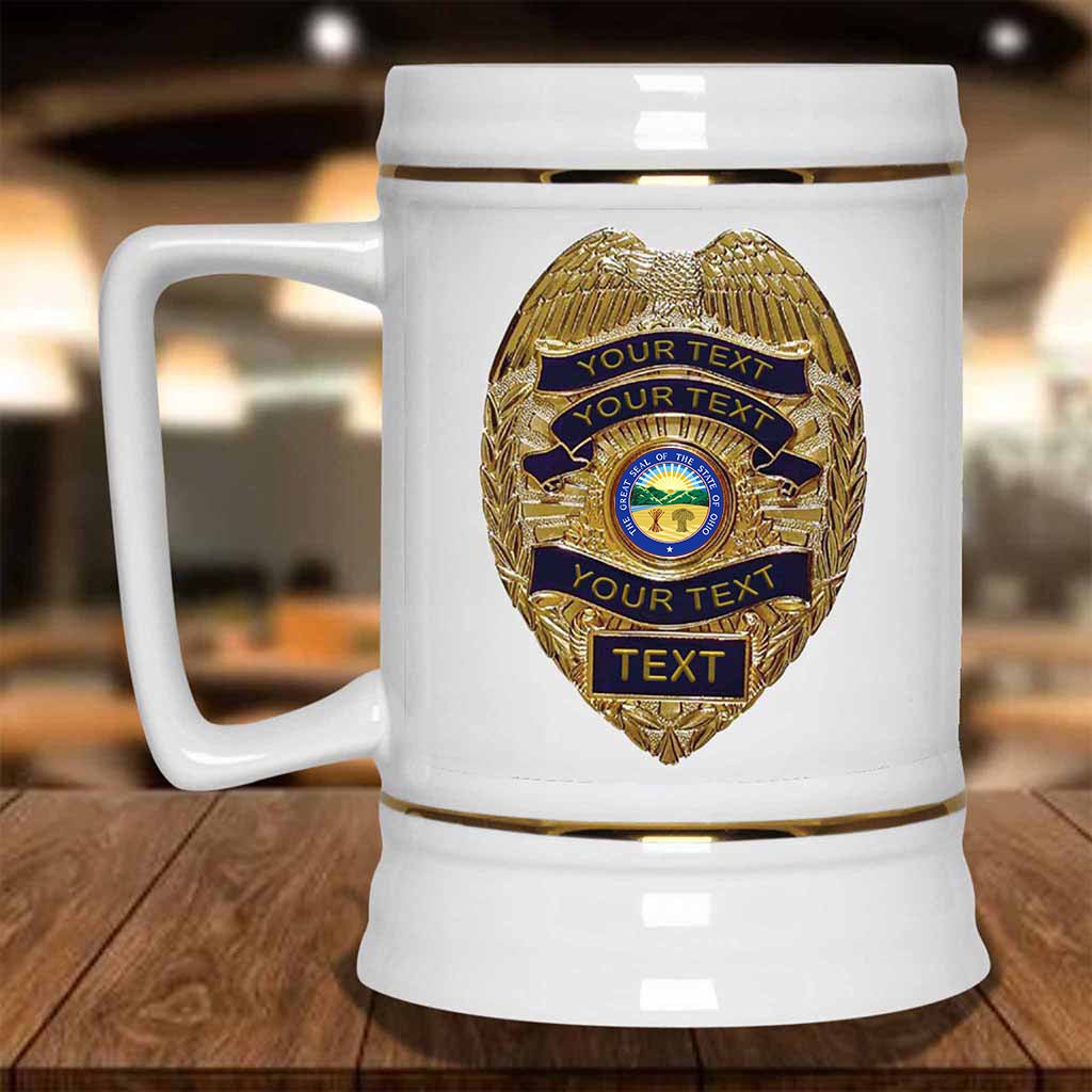 Personalized Police Officer Badge State Seal MugsCustomly Gifts