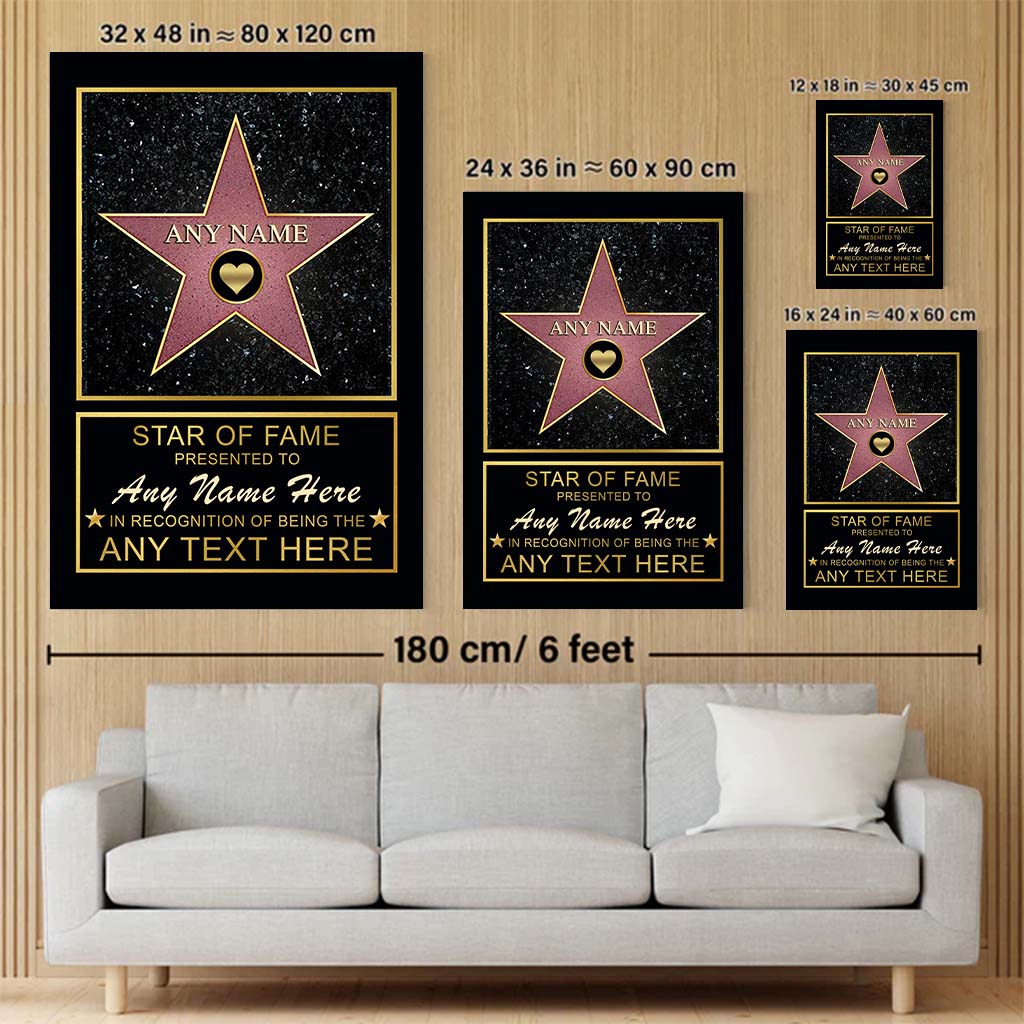 Star of Fame Personalized CanvasCustomly Gifts
