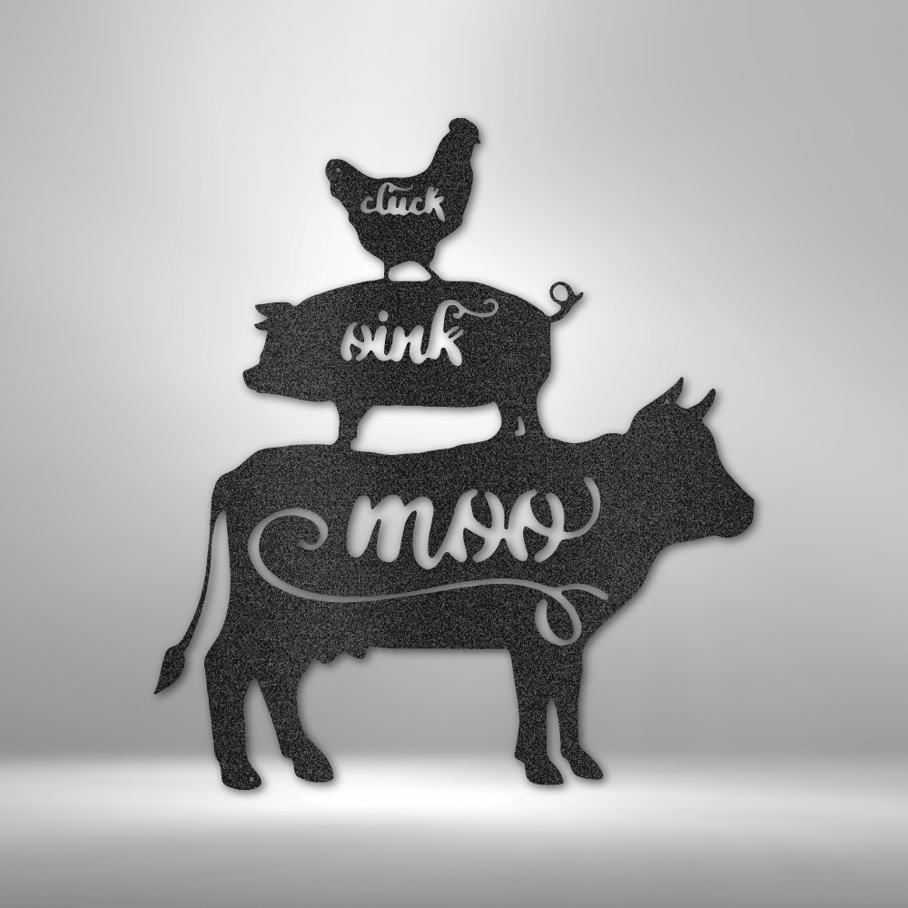 Farm Animals - Steel SignCustomly Gifts