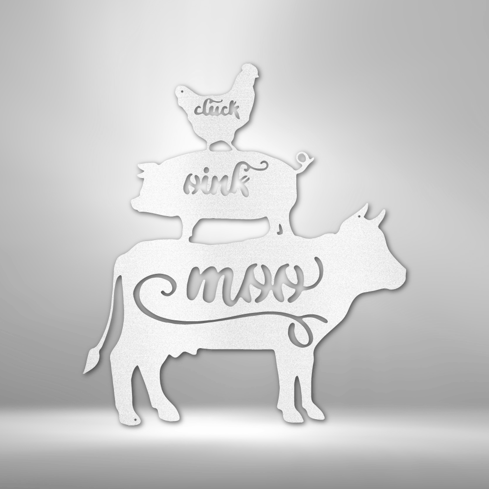 Farm Animals - Steel SignCustomly Gifts