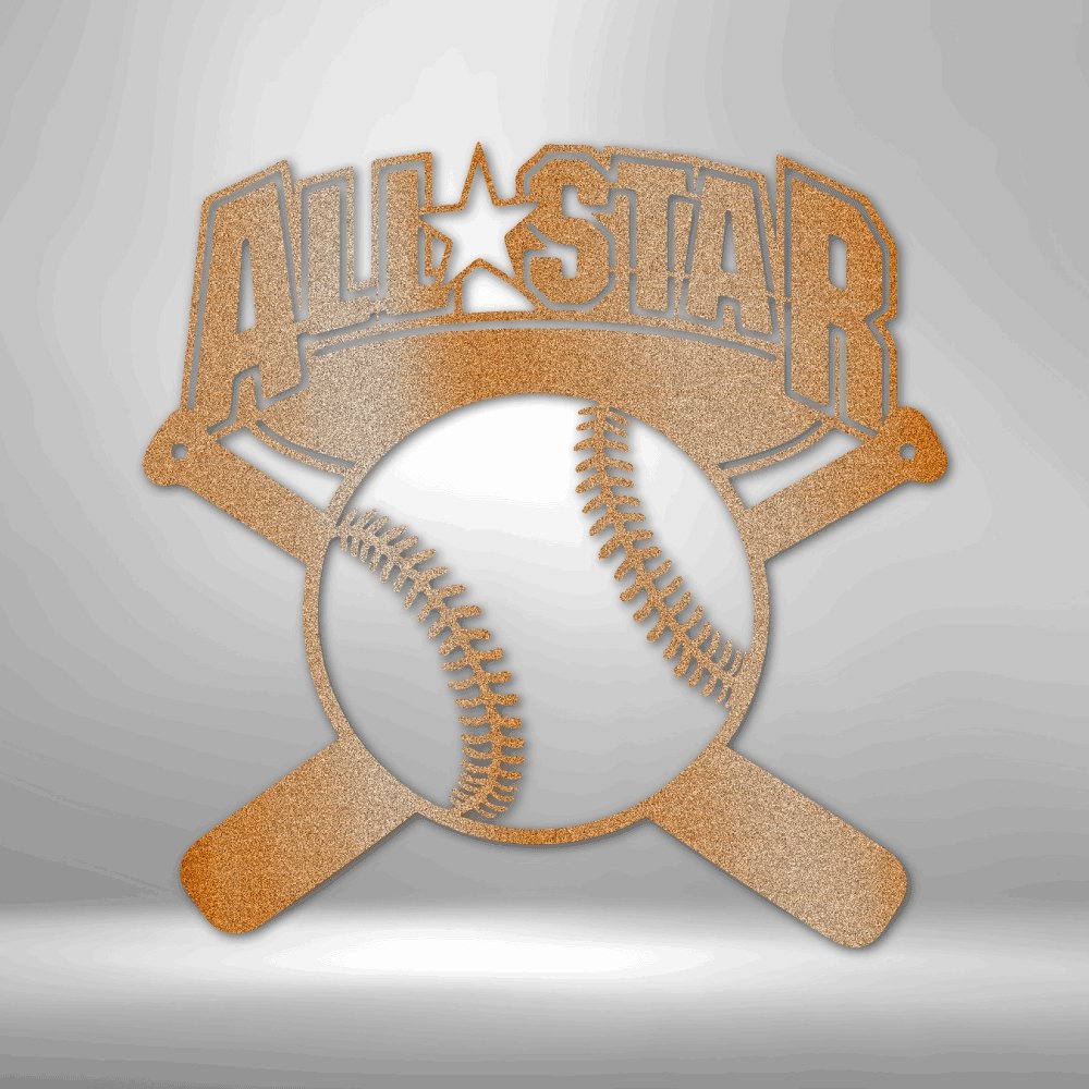 All-Star Baseball Metal SignCustomly Gifts