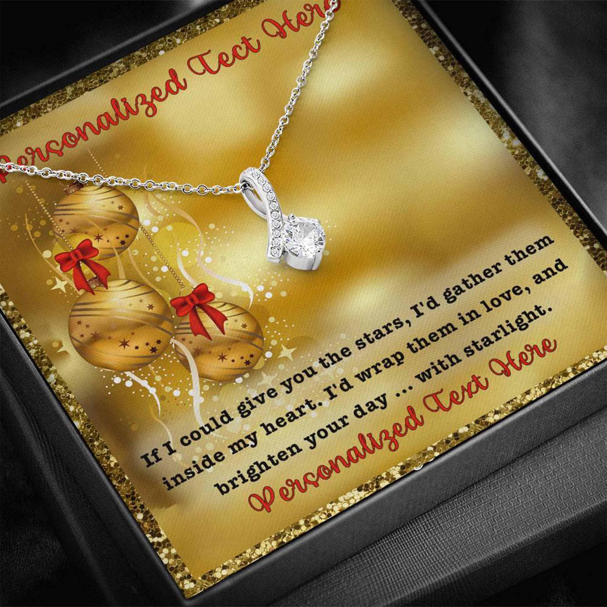 Alluring Beauty Necklace Christmas Give You The Stars Personalized Insert CardCustomly Gifts