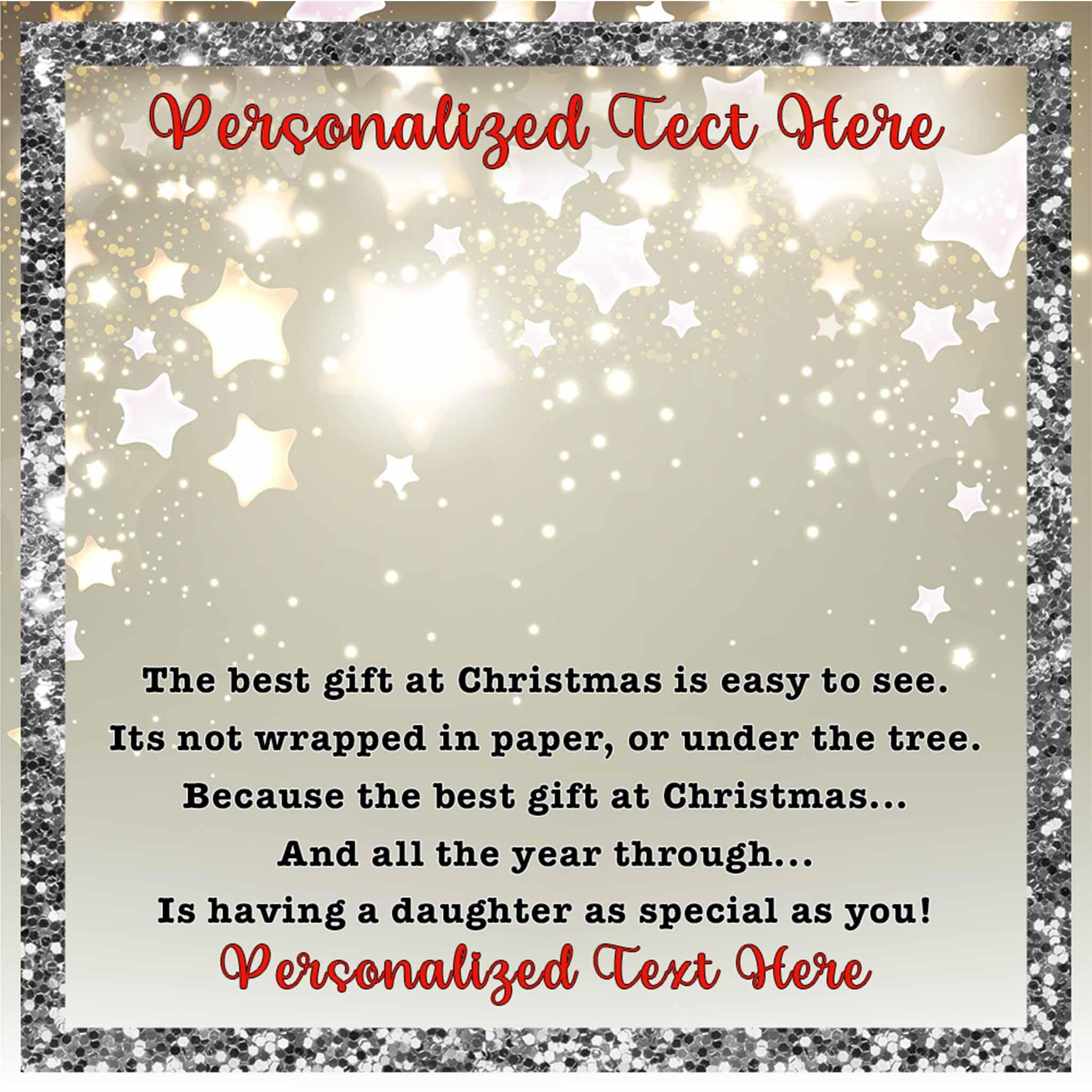 Alluring Beauty Necklace Daughter Best Gift At Christmas Personalized Insert CardCustomly Gifts