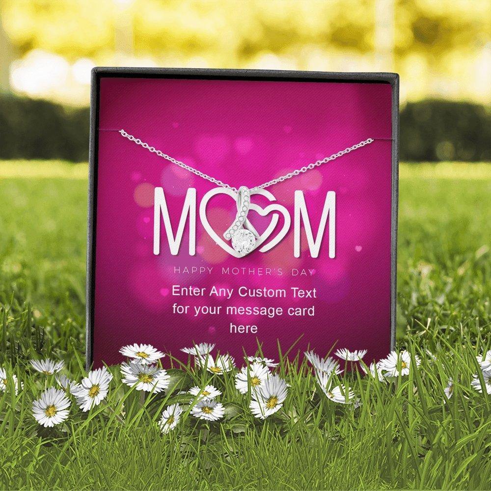 Alluring Beauty Necklace With Mom Hearts Happy Mother's Day Personalized Insert CardCustomly Gifts