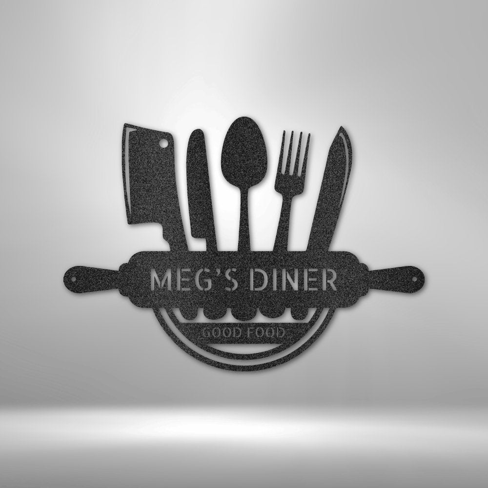 Art in the Kitchen Personalized Name Text Steel SignCustomly Gifts