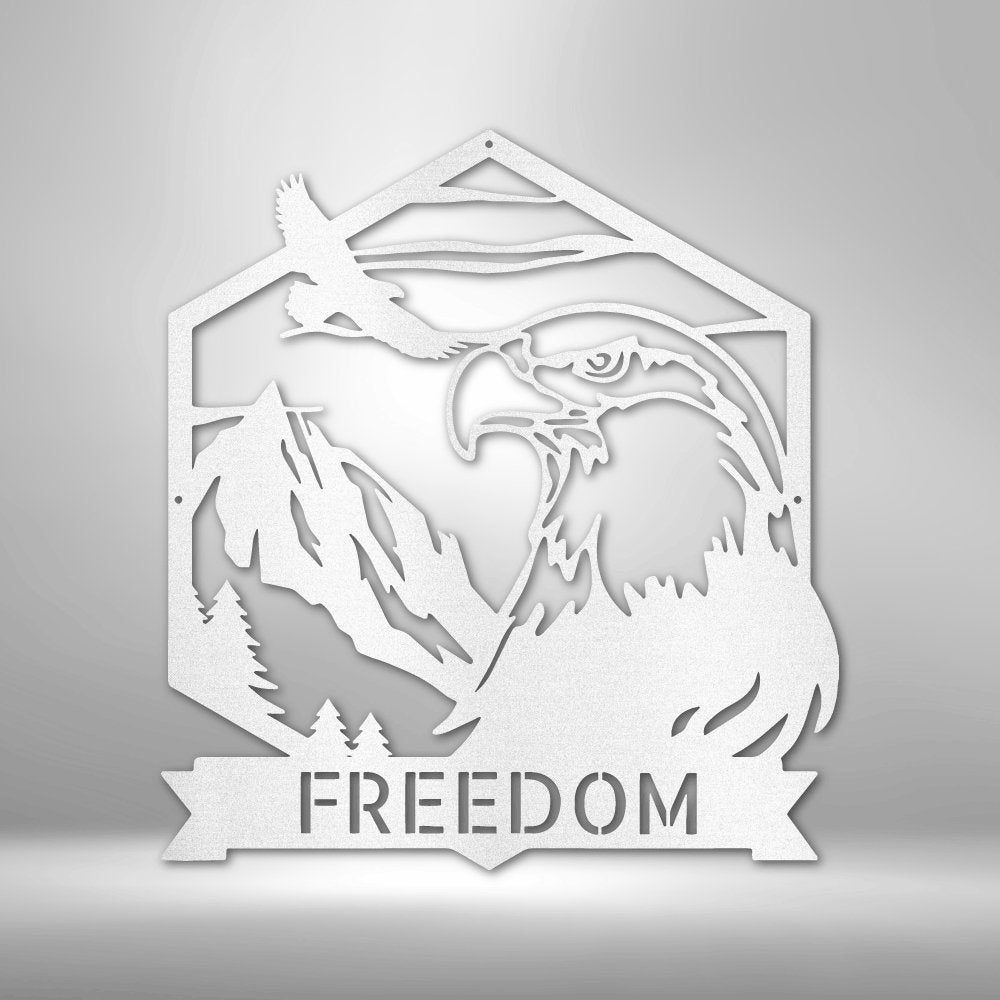 Bald Eagle Personalized Text Steel SignCustomly Gifts
