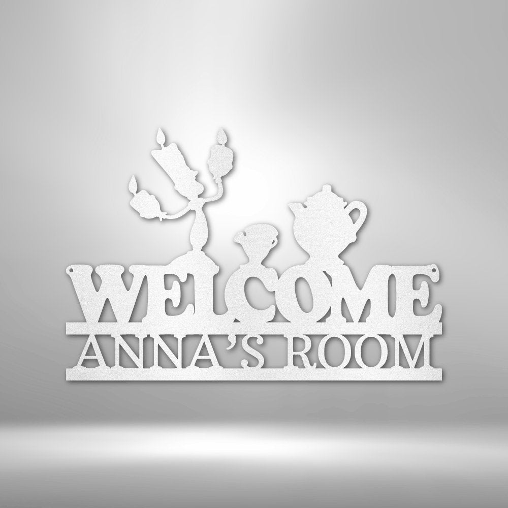 Be Our Guest Personalized Name Text Steel SignCustomly Gifts