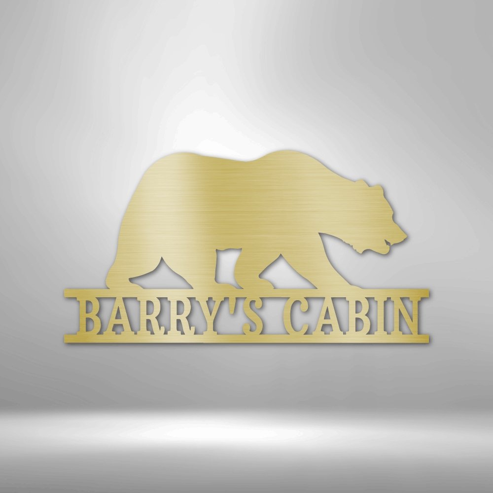 Bear Personalized Name Text Steel SignCustomly Gifts