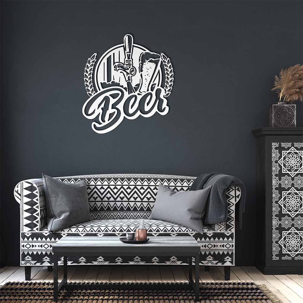 Beer on Tap Steel Metal Sign Wall ArtCustomly Gifts