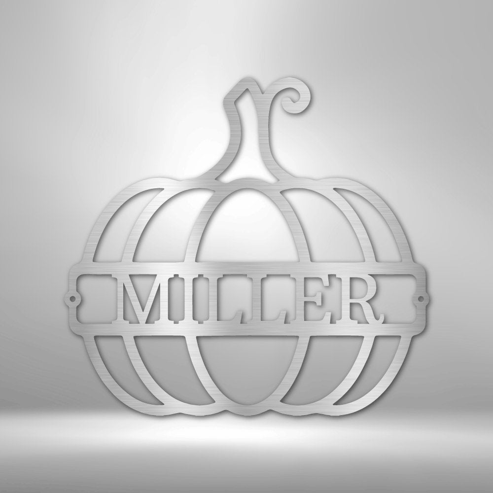 Big Pumpkin Personalized Name Text Steel SignCustomly Gifts