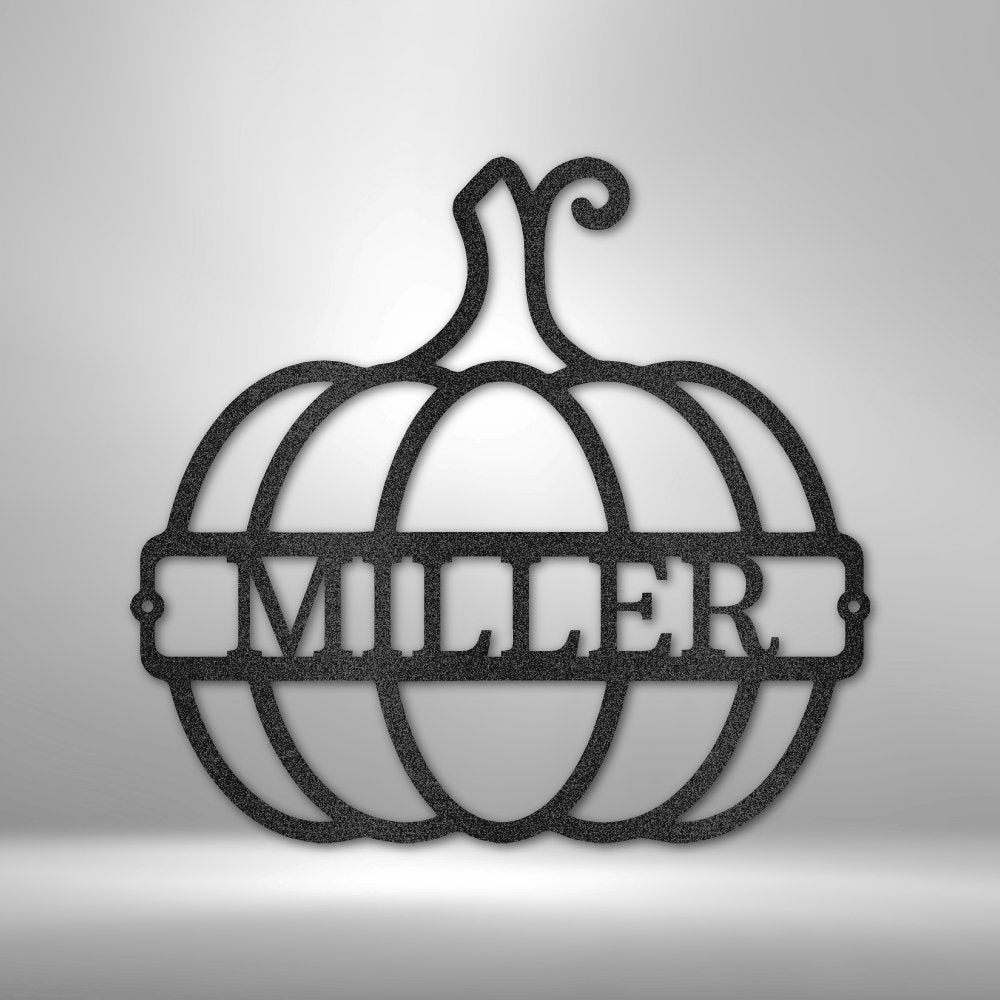 Big Pumpkin Personalized Name Text Steel SignCustomly Gifts