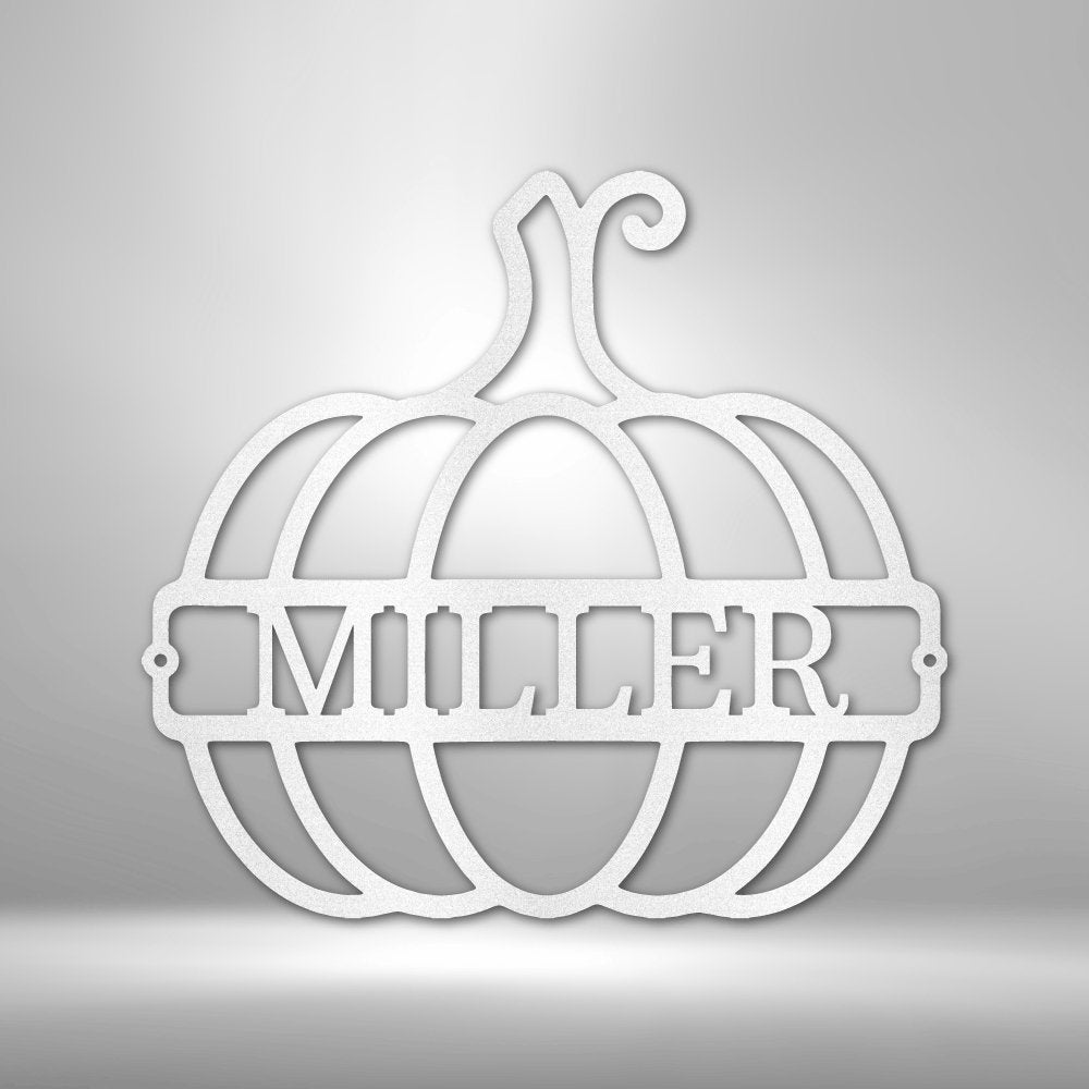 Big Pumpkin Personalized Name Text Steel SignCustomly Gifts
