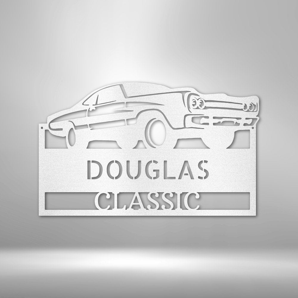 Burning Rubber Classic Car Personalized Steel SignCustomly Gifts