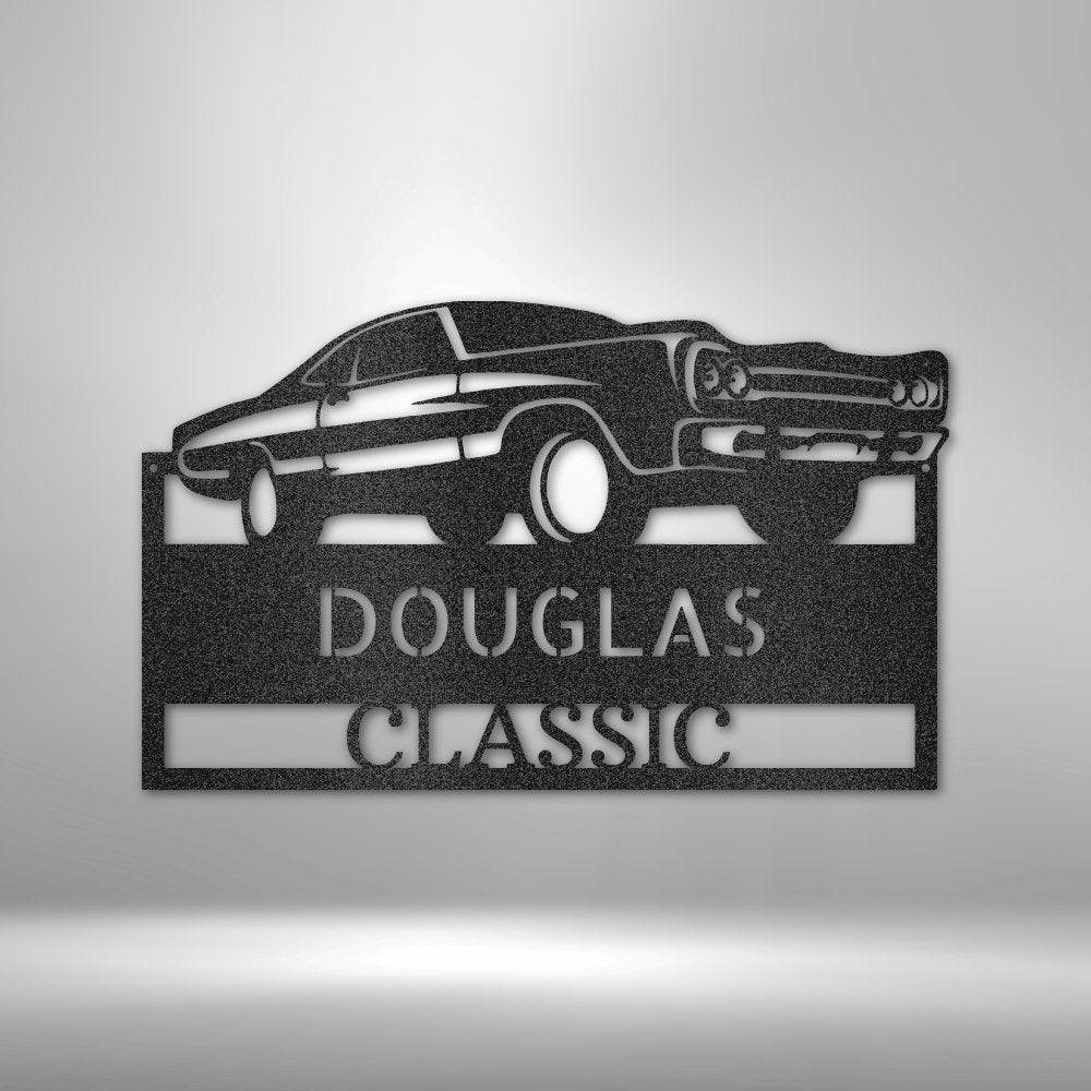 Burning Rubber Classic Car Personalized Steel SignCustomly Gifts