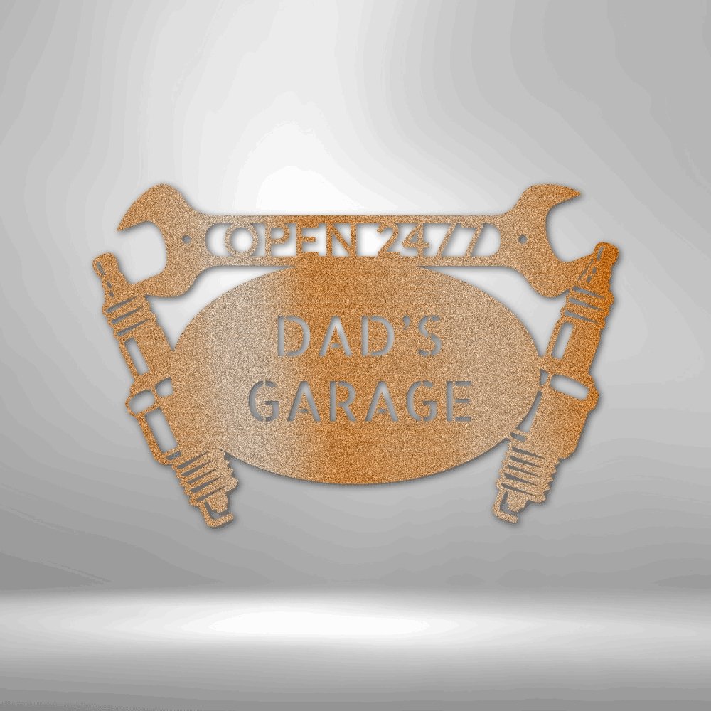 Car Garage Personalized Name Text Steel SignCustomly Gifts