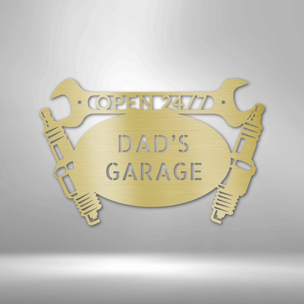 Car Garage Personalized Name Text Steel SignCustomly Gifts