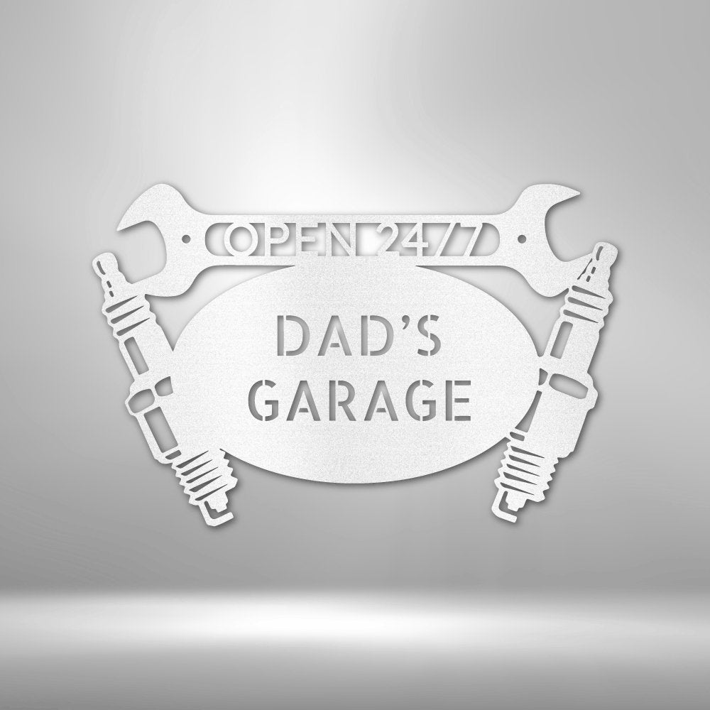 Car Garage Personalized Name Text Steel SignCustomly Gifts