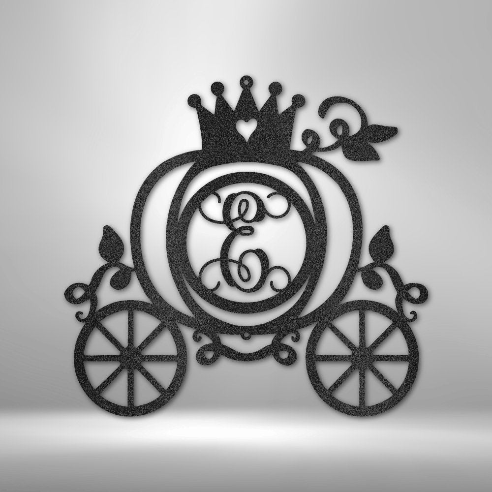 Carriage Initial Personalized Monogram Steel SignCustomly Gifts