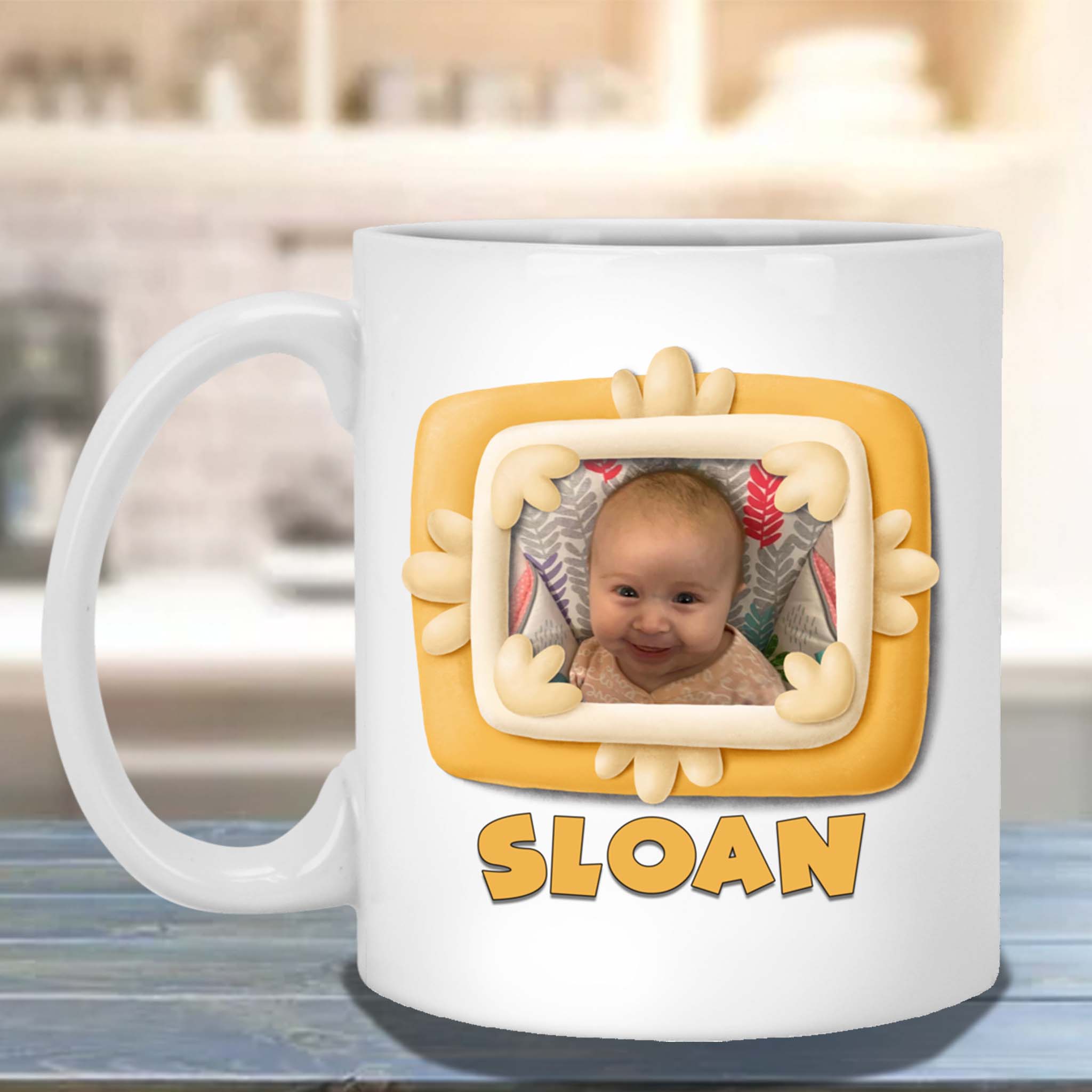 Cartoon Frame v1 Personalized Photo and Text Coffee MugCustomly Gifts