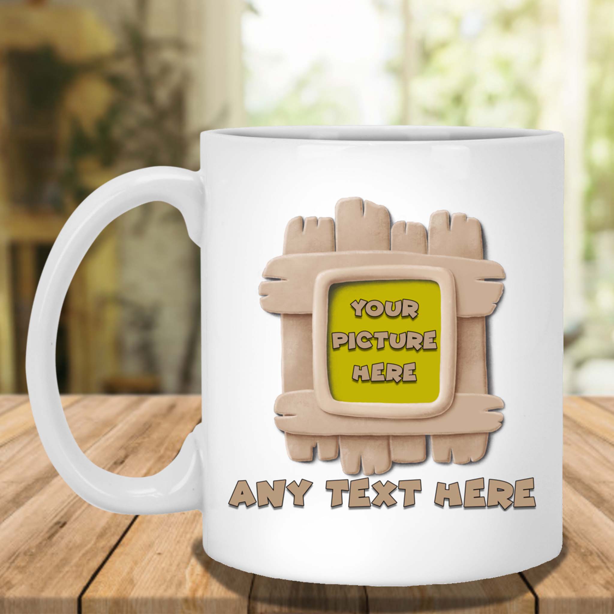 Cartoon Frame v2 Personalized Photo and Text Coffee MugCustomly Gifts