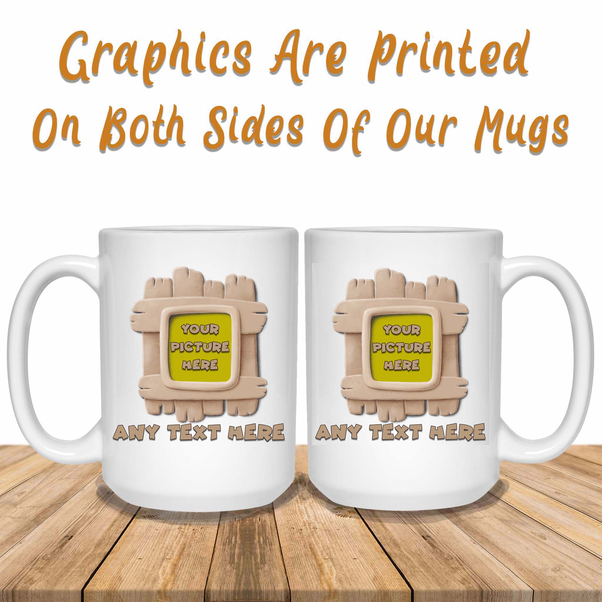 Cartoon Frame v2 Personalized Photo and Text Coffee MugCustomly Gifts