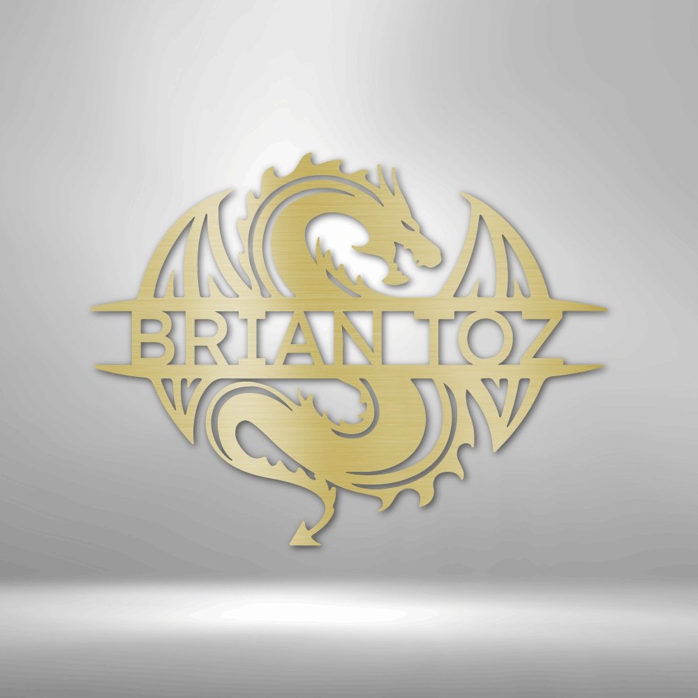 Celtic Dragon Personalized Name Text Steel SignCustomly Gifts