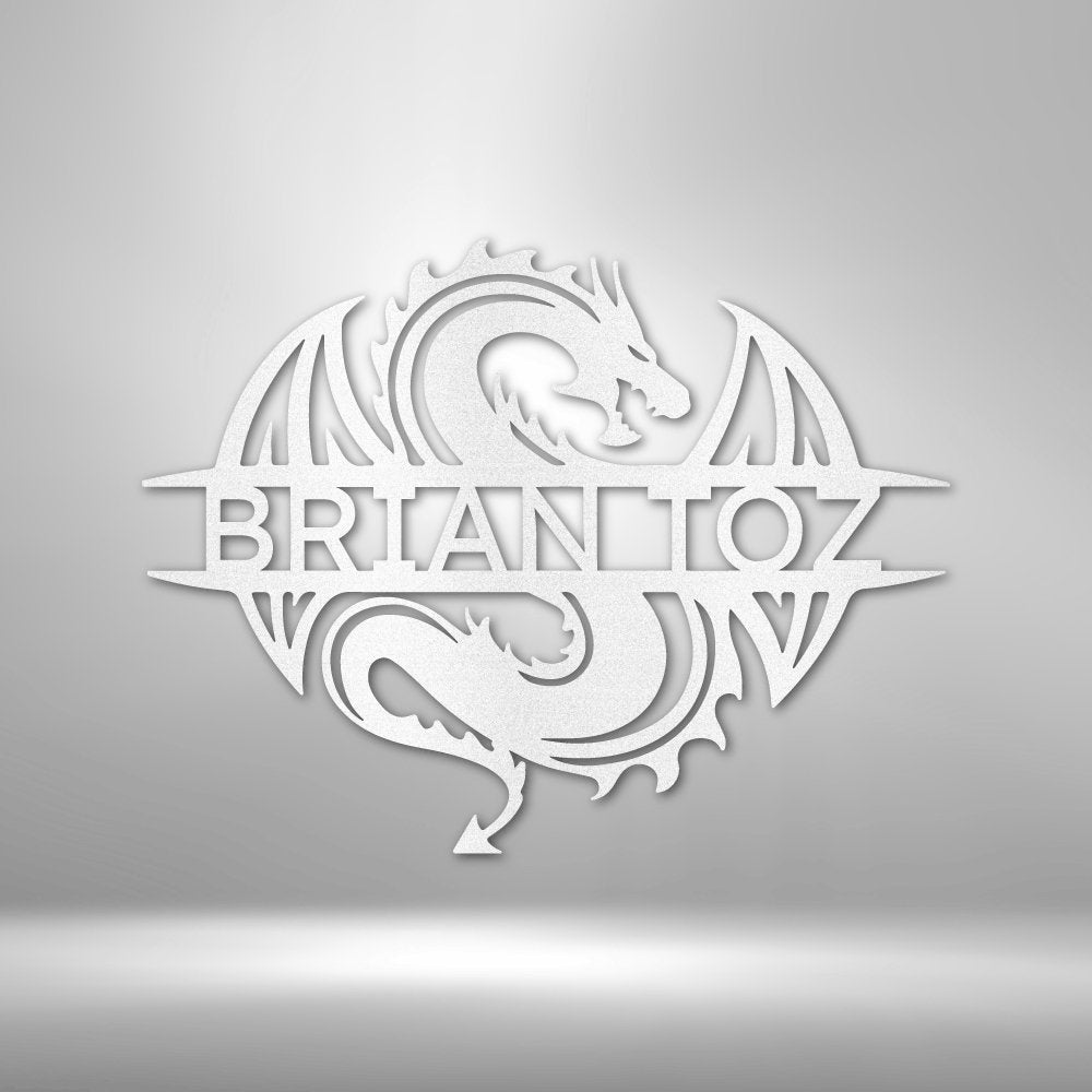 Celtic Dragon Personalized Name Text Steel SignCustomly Gifts