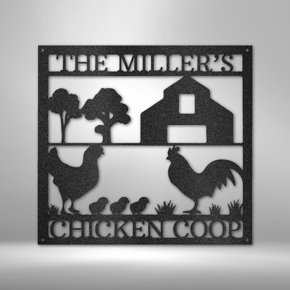 Chicken Coop Personalized Name Text Steel SignCustomly Gifts