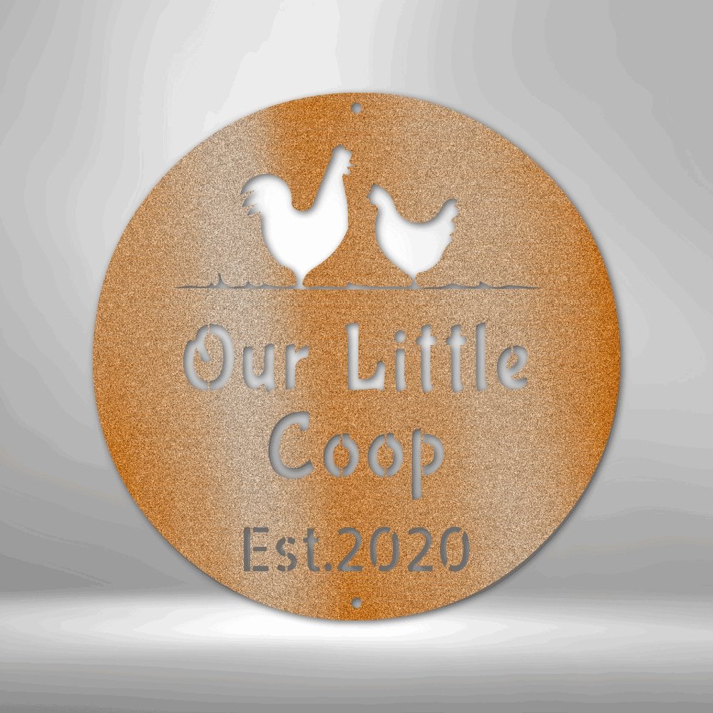 Chicken Coop Personalized Text Steel SignCustomly Gifts