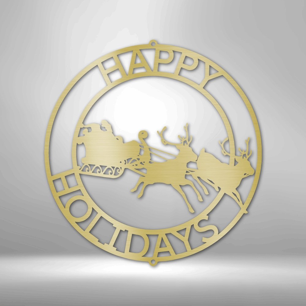 Christmas Cheer Personalized Text Steel SignCustomly Gifts