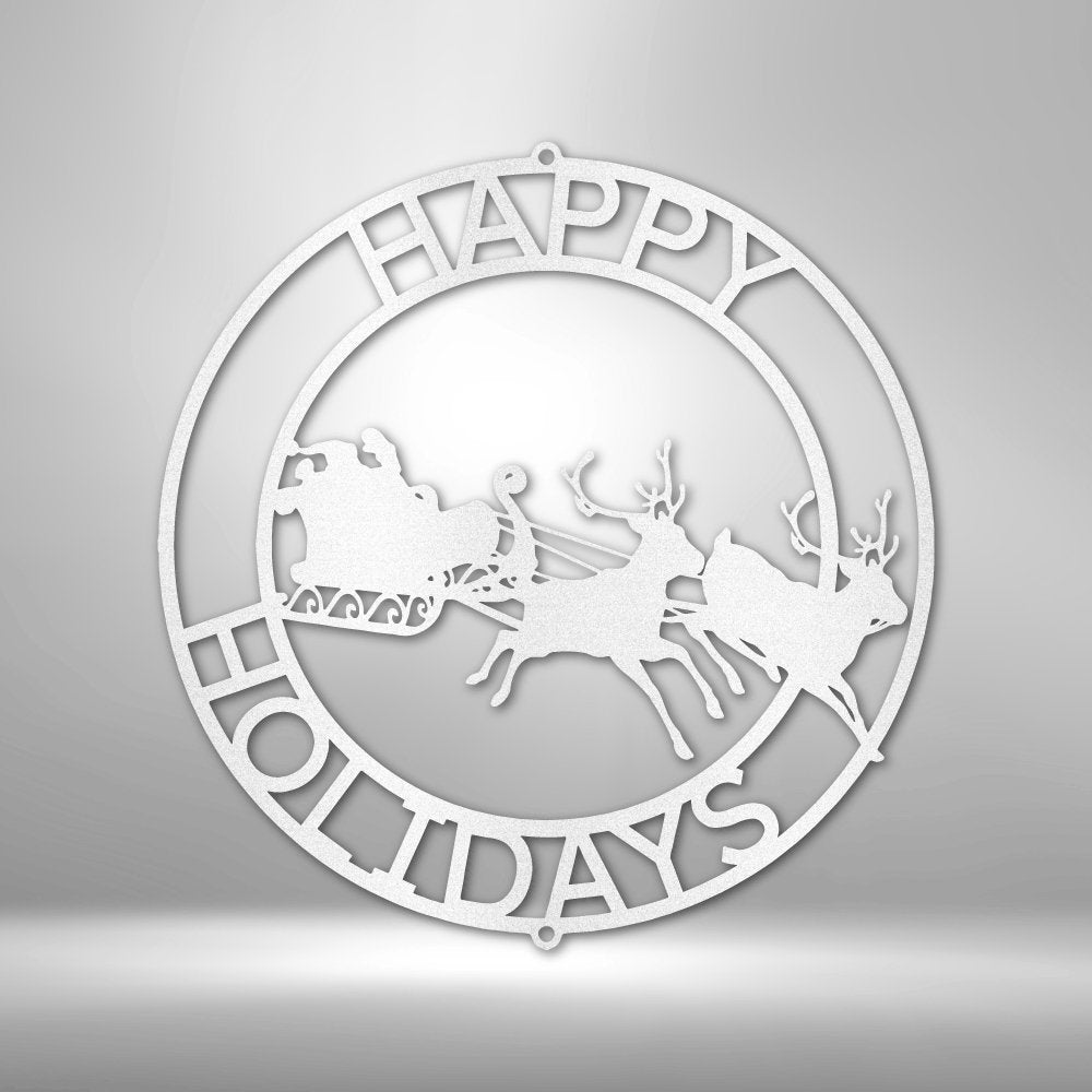 Christmas Cheer Personalized Text Steel SignCustomly Gifts