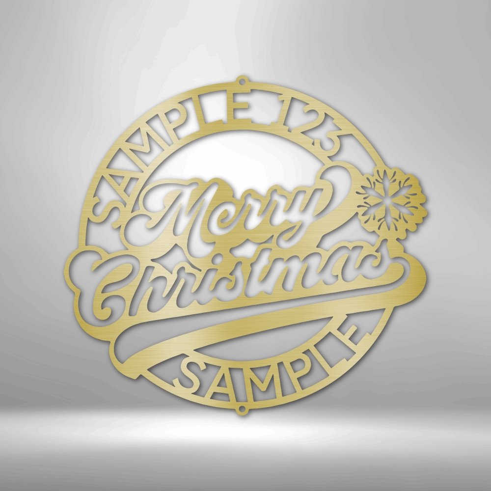 Christmas Ring Personalized Name Text Steel SignCustomly Gifts