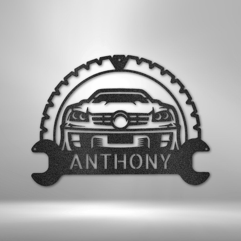 Classic Car Enthusiast Personalized Text Steel SignCustomly Gifts