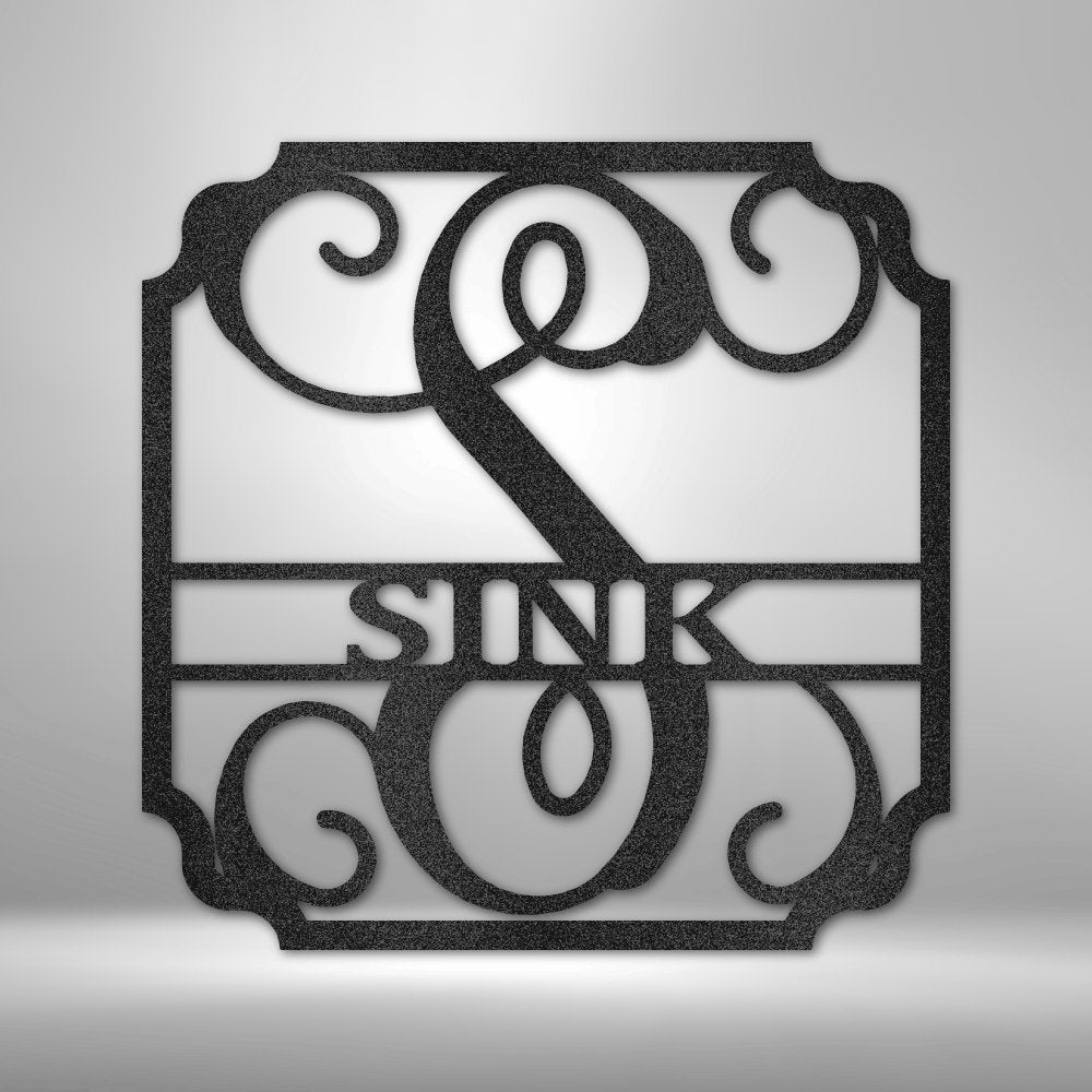 Classic Family Name Personalized Monogram Steel SignCustomly Gifts