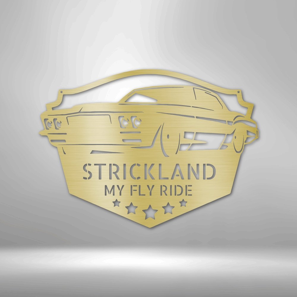Classic Muscle Car Personalized Name Text Steel SignCustomly Gifts