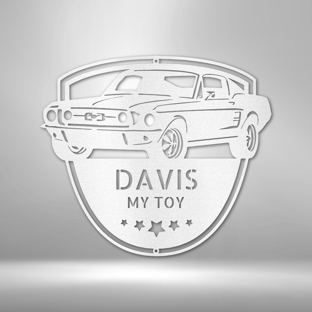 Classic Mustang Shop Personalized Name Text Steel SignCustomly Gifts