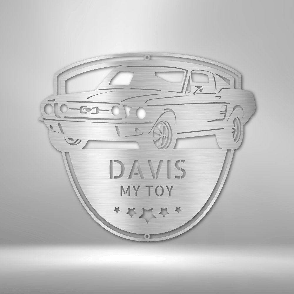 Classic Mustang Shop Personalized Name Text Steel SignCustomly Gifts