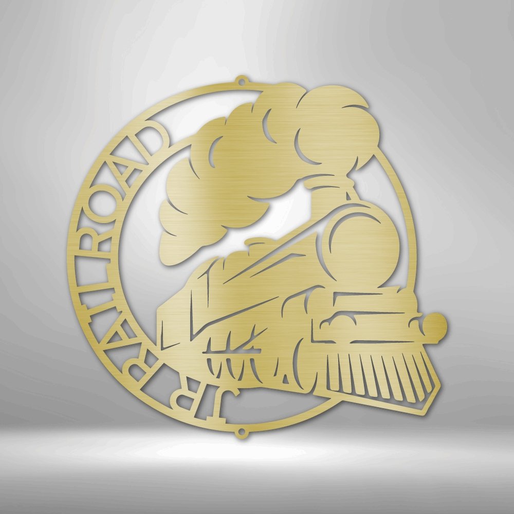 Classic Train Ring Personalized Name Text Steel SignCustomly Gifts