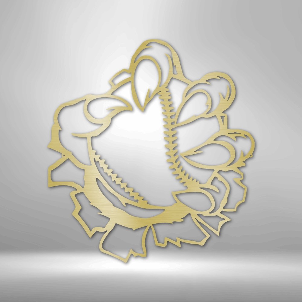 Claw Ball Baseball Themed Metal ArtCustomly Gifts