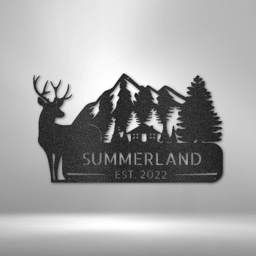 Country Cottage Personalized Name Text Steel SignCustomly Gifts