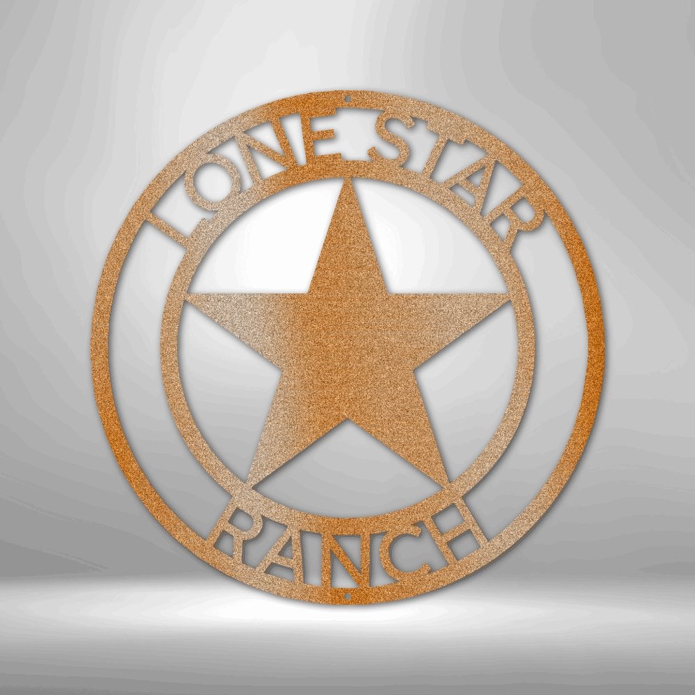 Country Star Personalized Name Text Steel SignCustomly Gifts