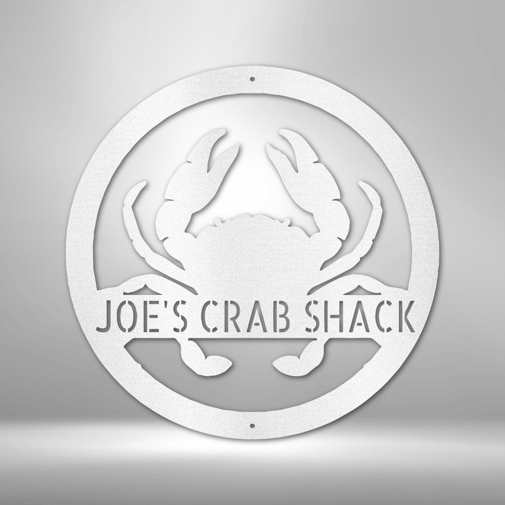 Crab Personalized Name Text Steel SignCustomly Gifts