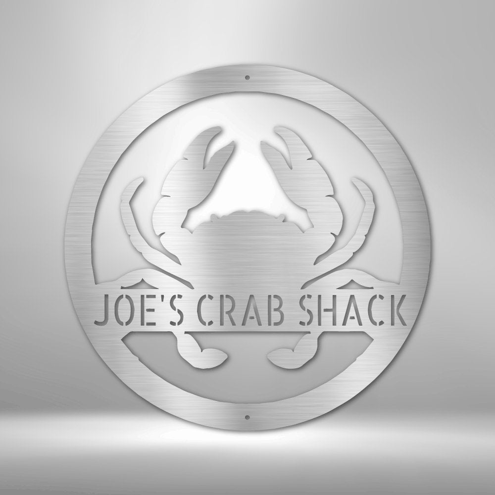Crab Personalized Name Text Steel SignCustomly Gifts