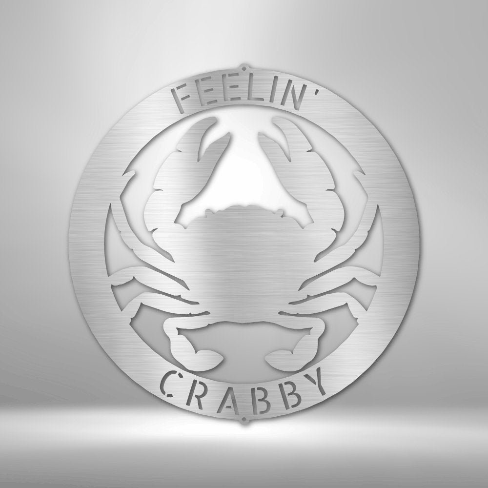 Crab Ring Personalized Text Steel SignCustomly Gifts